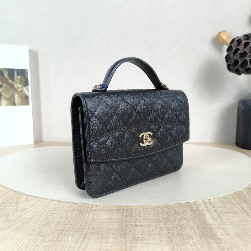 Chanel Backpack Backpack Black Grained Calfskin One Size18.2 × 5 × 14 cm — cover view 2 of 6
