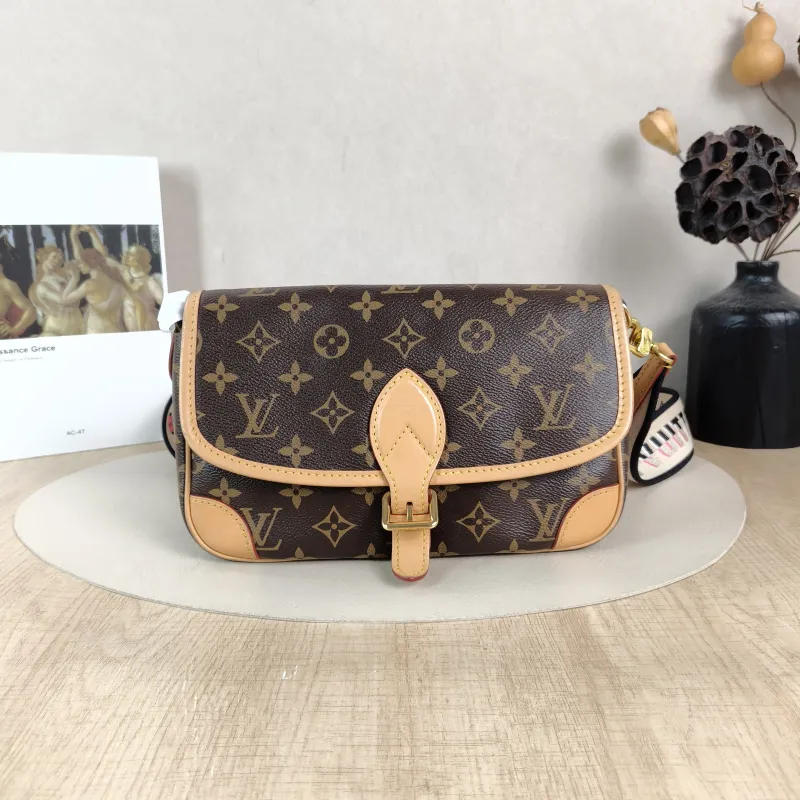 Louis Vuitton Crossbody Bag Diane Baguette Bag Shoulder Strap PVC Small24 × 9 × 15 cm