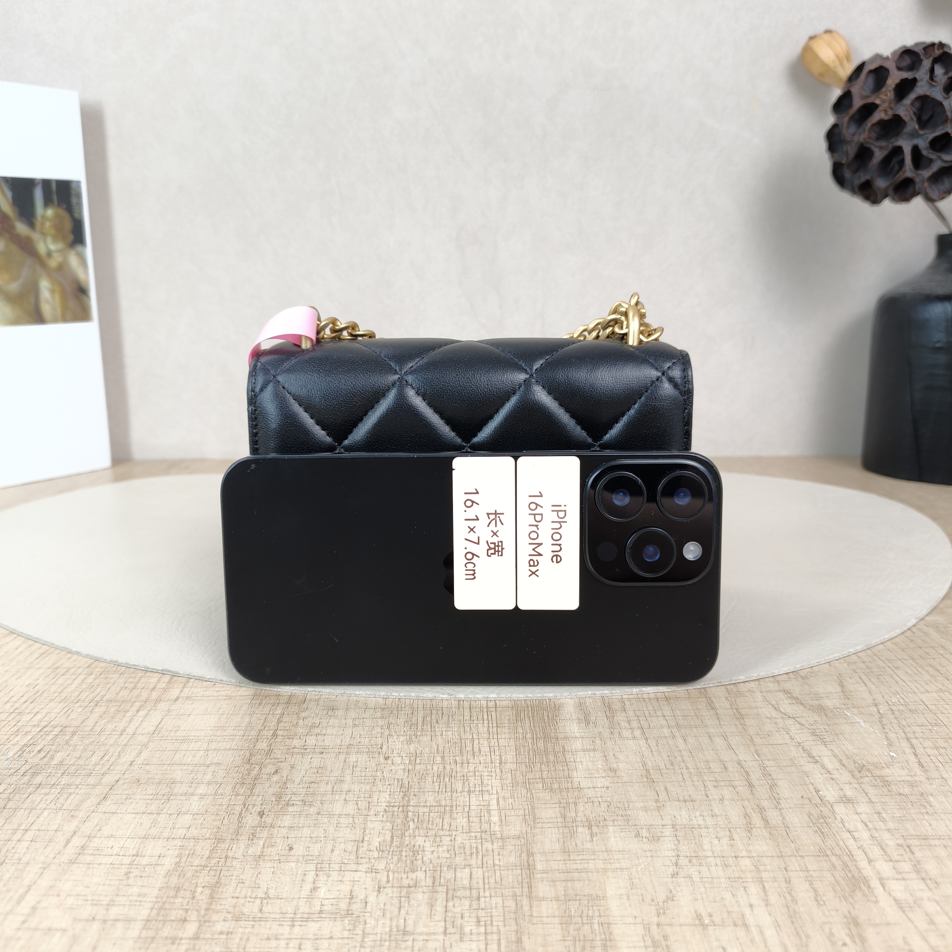 Chanel Crossbody Bagcf Collection CC rossbody Bag Black Lambskinmini15 × 5 × 10 cm — cover view 3 of 6