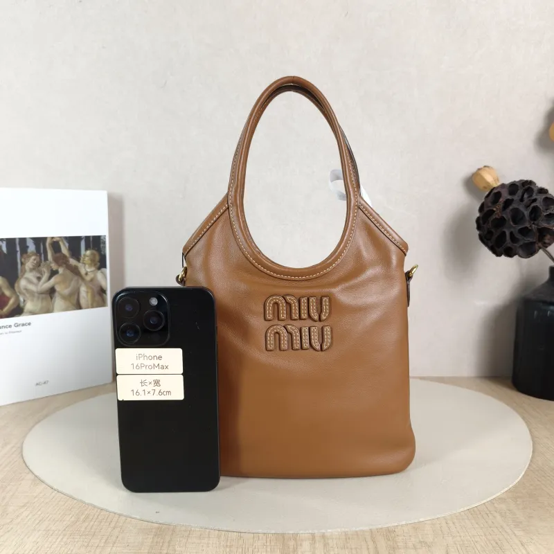 Miumiu Shoulder Bag IVY Tote Shopping Tote CC alfskin Mini 20*24 — cover view 4 of 6