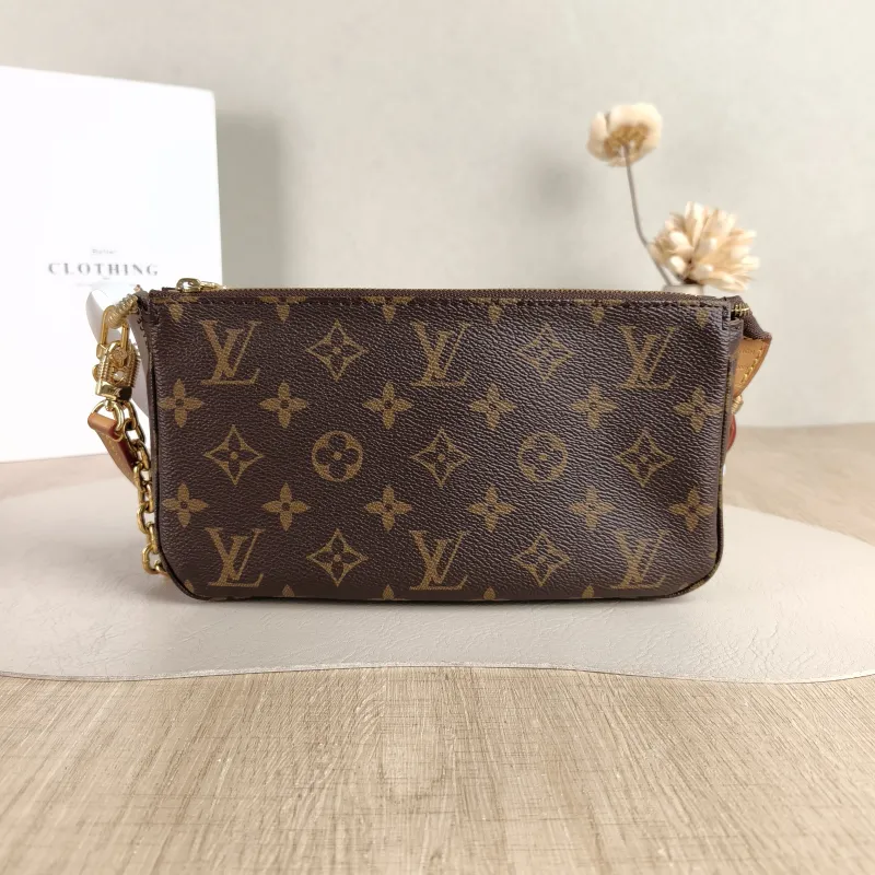 Louis Vuitton Shoulder Bag Pochette Accessoires Two Straps Monogram PVC Large 23.5 × 4 × 13.5 cm — cover view 2 of 6