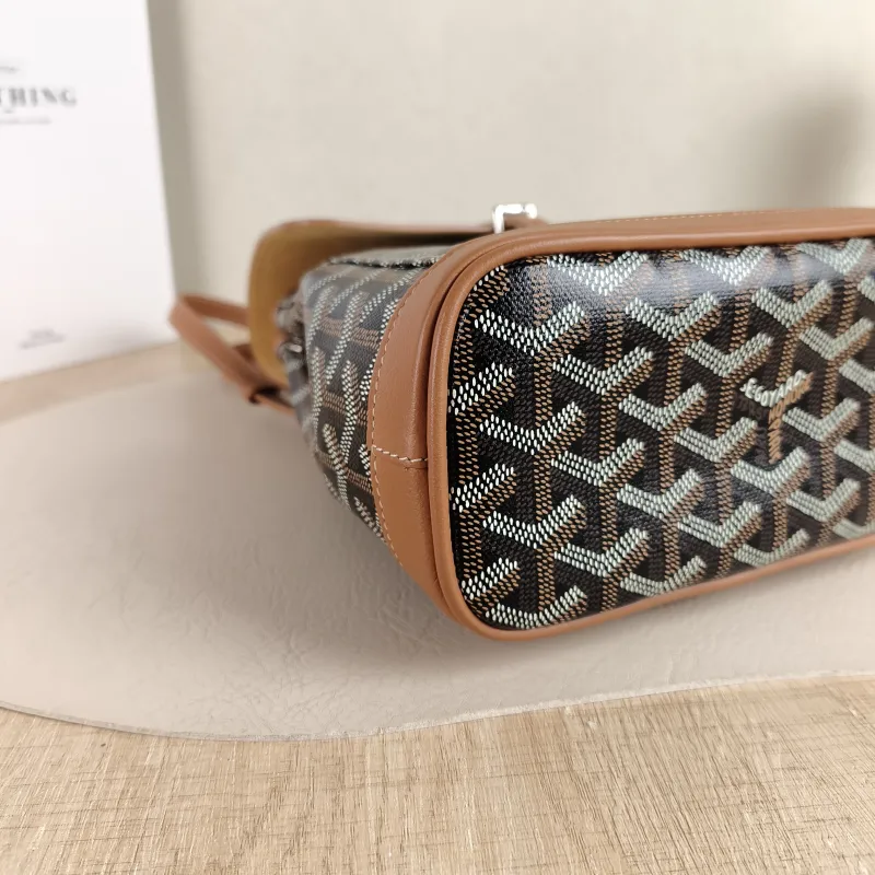 GOYARD Crossbody Bag ALPIN Backpack Brown ine Canvas Mini 19 × 9.5 × 23 cm — detail view 11 of 11