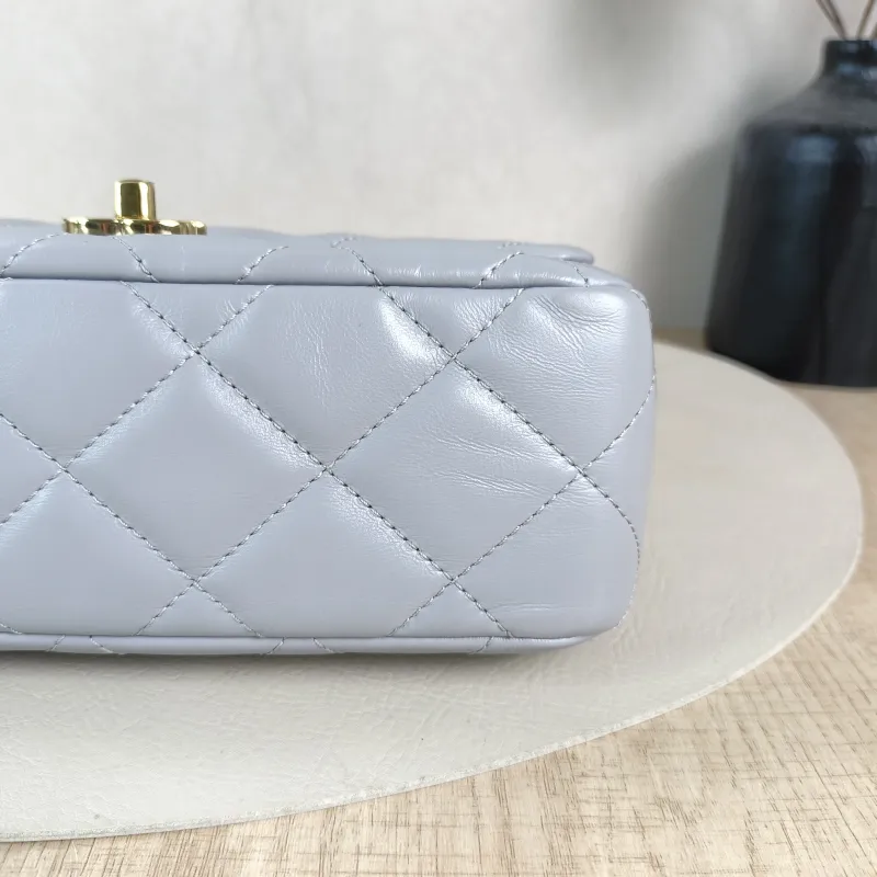 Chanel Crossbody Bag 23s Grey Lambskin One Size 23.5 × 7.5 × 17 cm — detail view 3 of 13