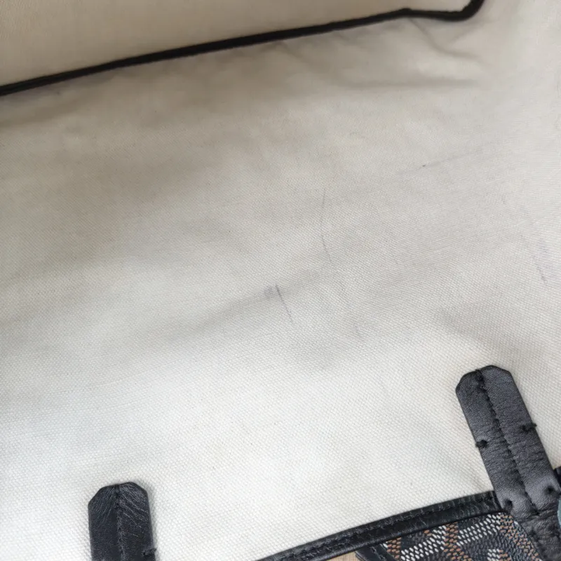 GOYARD Shoulder Bag SAINT LOUIS Shopping Tote Black ine Canvas Small 34 × 15 × 28 cm Conditioned — detail view 4 of 13