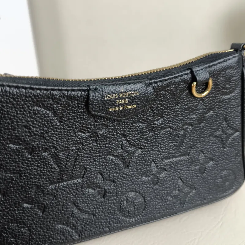Louis Vuitton Crossbody Bag EASY POUCH ON STRAP Black Empreinte Embossed Calfskinmini19 × 3 × 11.5 cm — detail view 2 of 7