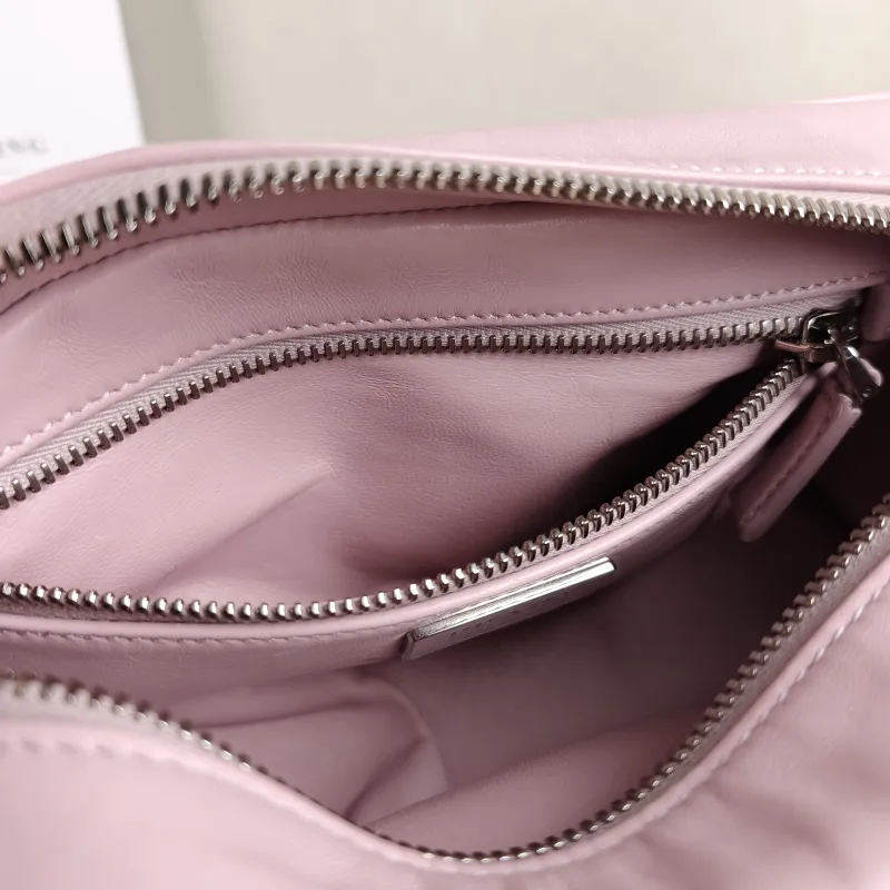 PRADA Crossbody Bag Camera Bag Pink Lambskin One Size 23 × 7 × 10 cm — detail view 11 of 13