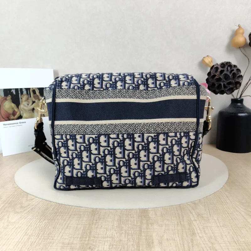 DIOR Crossbody Bag camp Messenger Bag Blue Canvas Medium29 × 12 × 22 cm — cover view 4 of 5