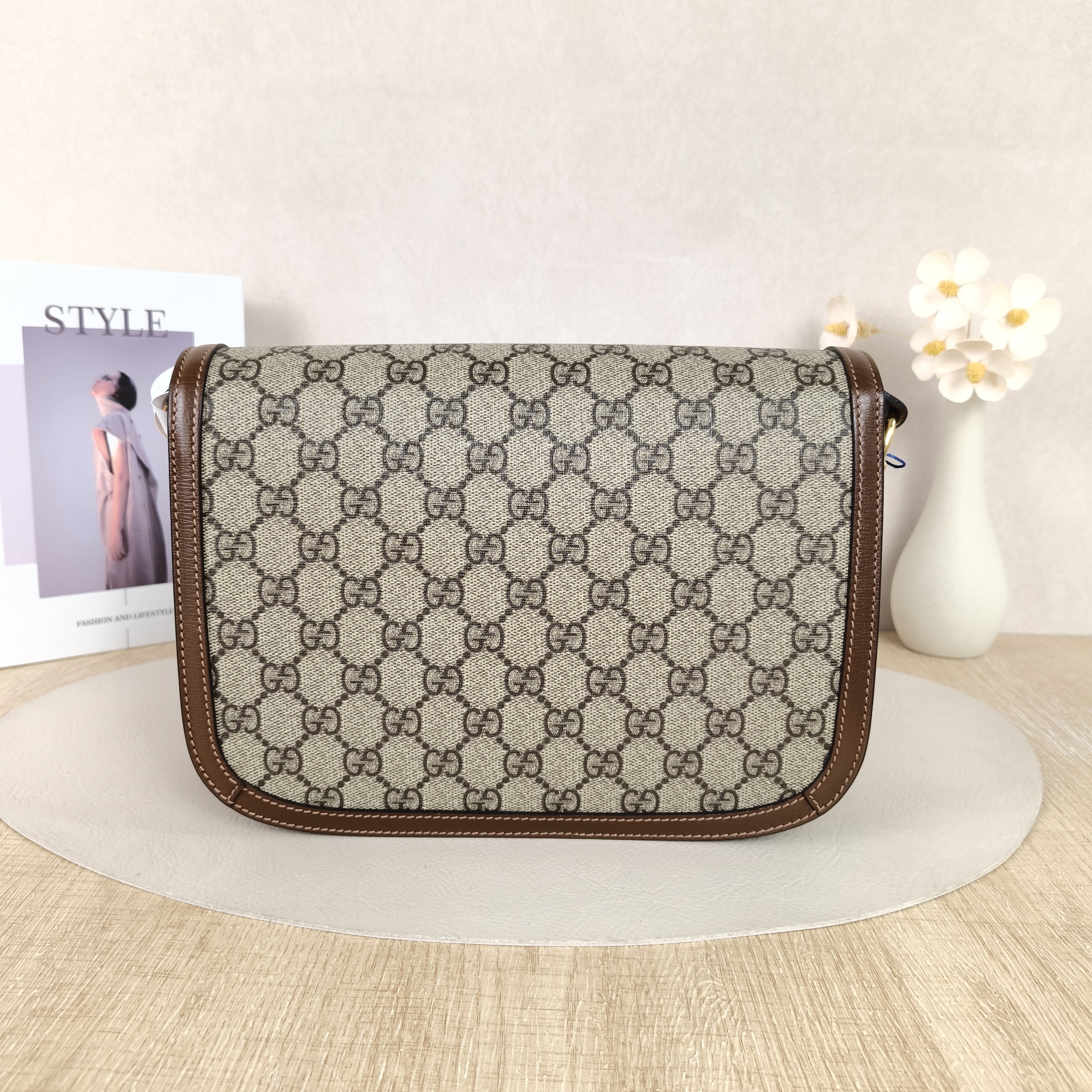GUCCI Shoulder Bag Horsebit 1955 Horsebit Medium Monogram PVC Medium25 × 8 × 18 cm — cover view 5 of 10