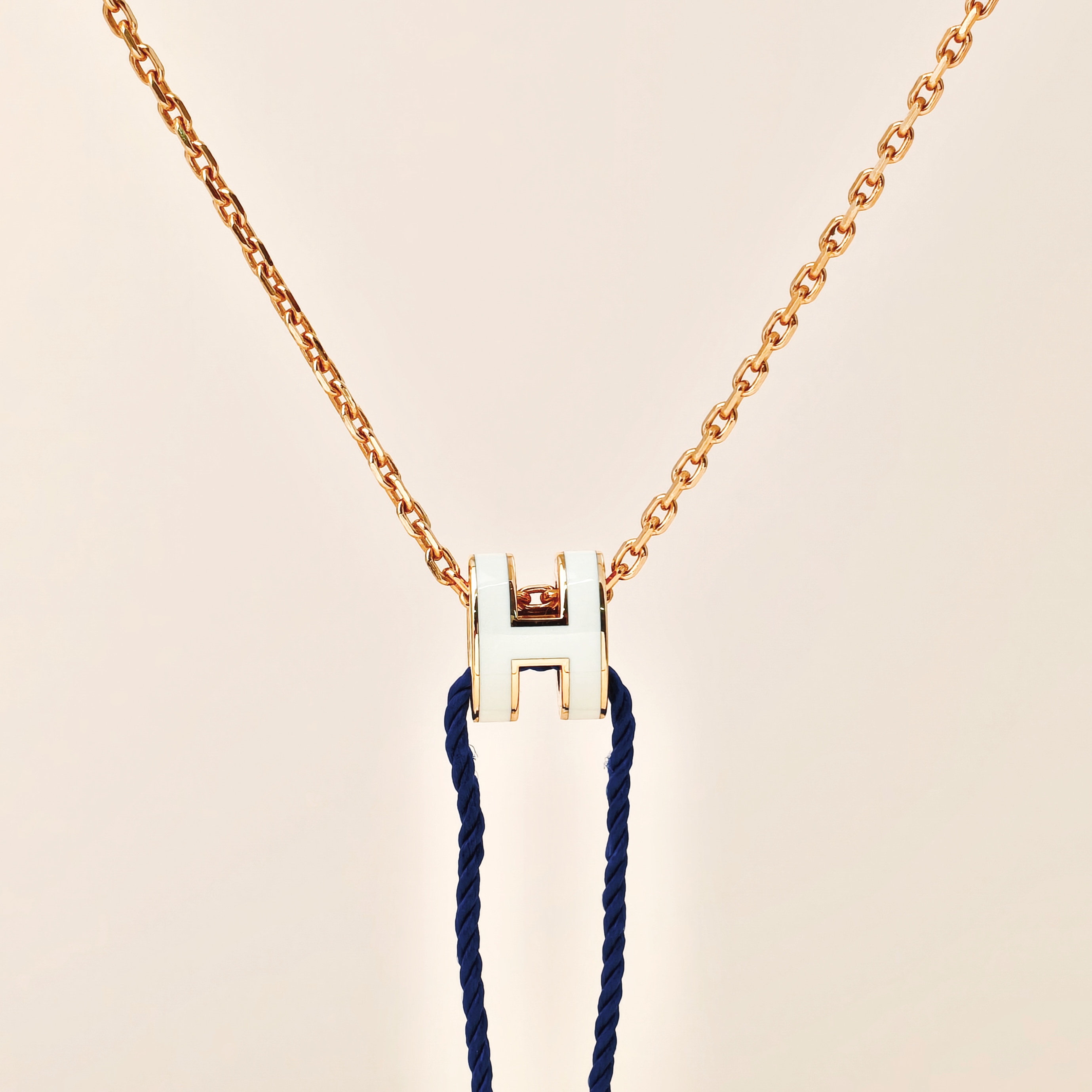 Hermès Necklace Pop HN ecklace White mini40cm