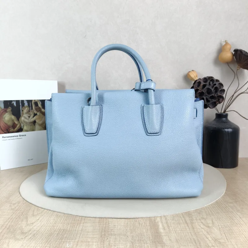 MCM Shoulder Bag Tote Bag Blue Calfskin Large34 × 15 × 22 cm — cover view 3 of 5