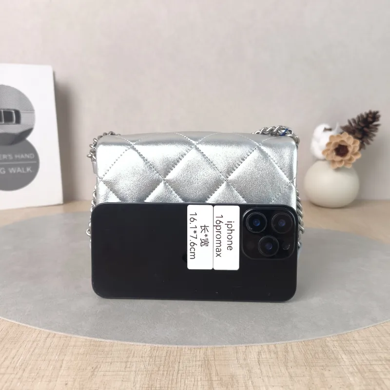 Chanel Shoulder Bag22p Silver Lambskin One Size17.5 × 6 × 12 cm — cover view 3 of 5