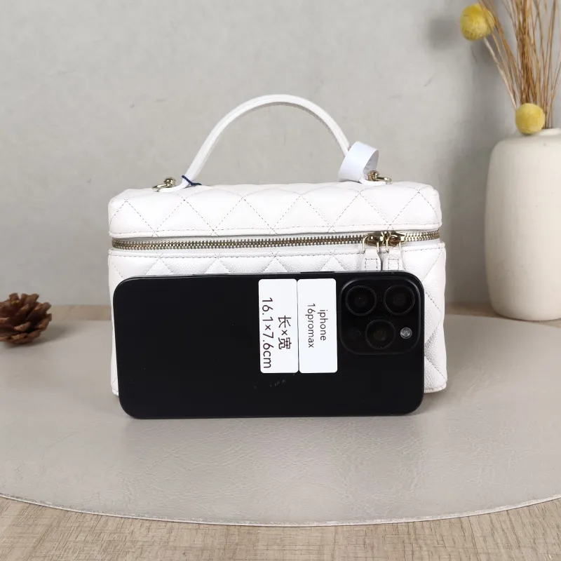 Chanel Crossbody Bag lp Box Bag Top Handle Crossbody Bag White Grained Calfskin 19.5 × 5 × 11 cm — cover view 6 of 6