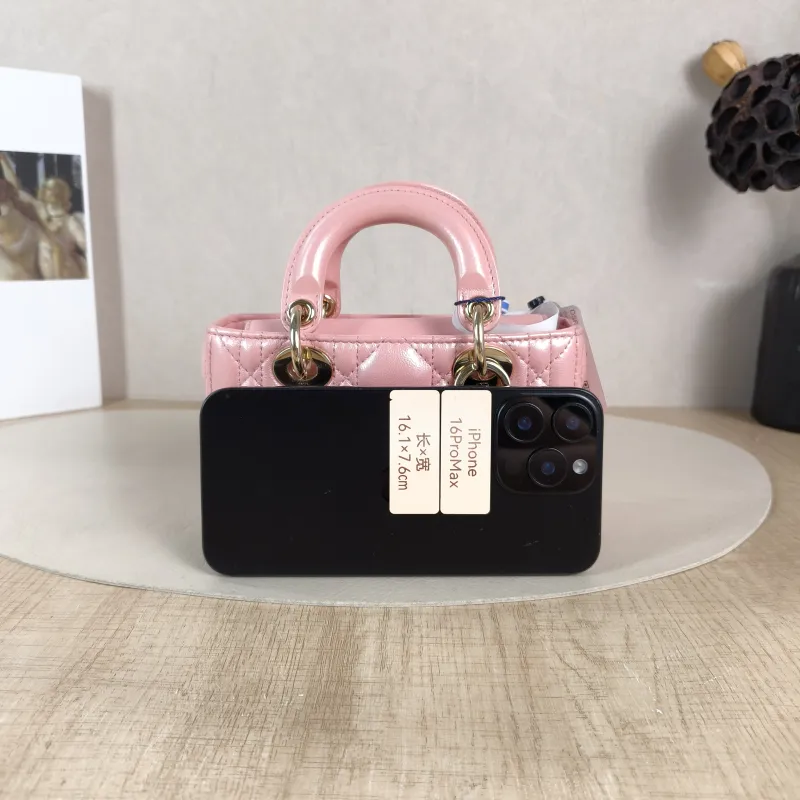 DIOR Crossbody Bag Lady D-Joy Lambskin Mini 16 × 5 × 9 cm — cover view 3 of 6