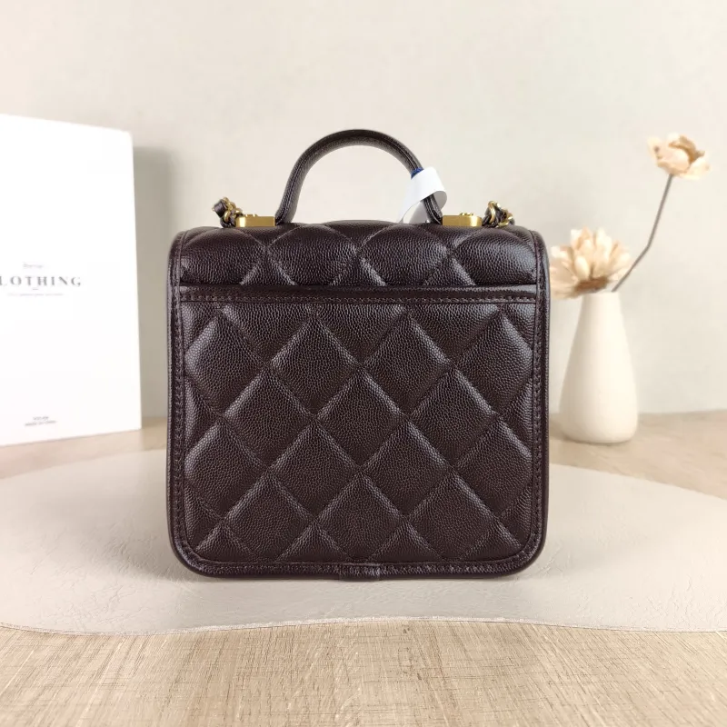 Chanel Crossbody Bag 22k Messenger Bag Brown Grained Calfskin 17 × 6.5 × 15 cm Microchip Edition — cover view 4 of 6