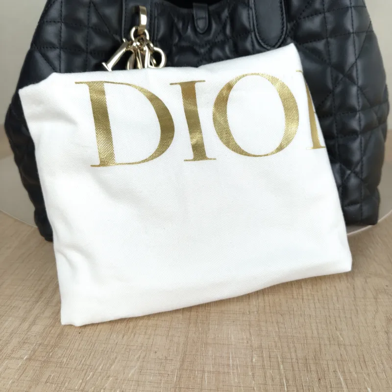 DIOR Top Handle Bag TOUJOURS Black Calfskin Medium28.5 × 17 × 21.5 cm — detail view 9 of 13
