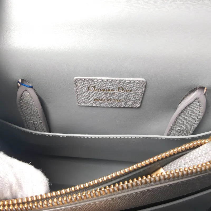 DIOR Top Handle Bag St Honore Tote Bag Grey Calfskin Medium25 × 12 × 19 cm — detail view 7 of 15