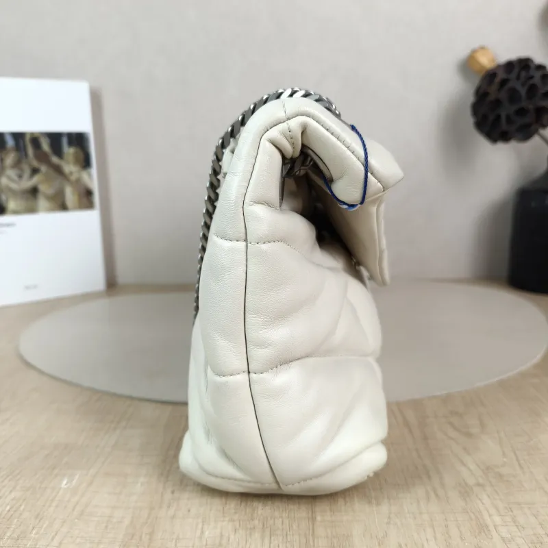 SAINT LAURENT Shoulder Bag PUFFER White Lambskin Small 29 × 11 × 17 cm — detail view 12 of 12