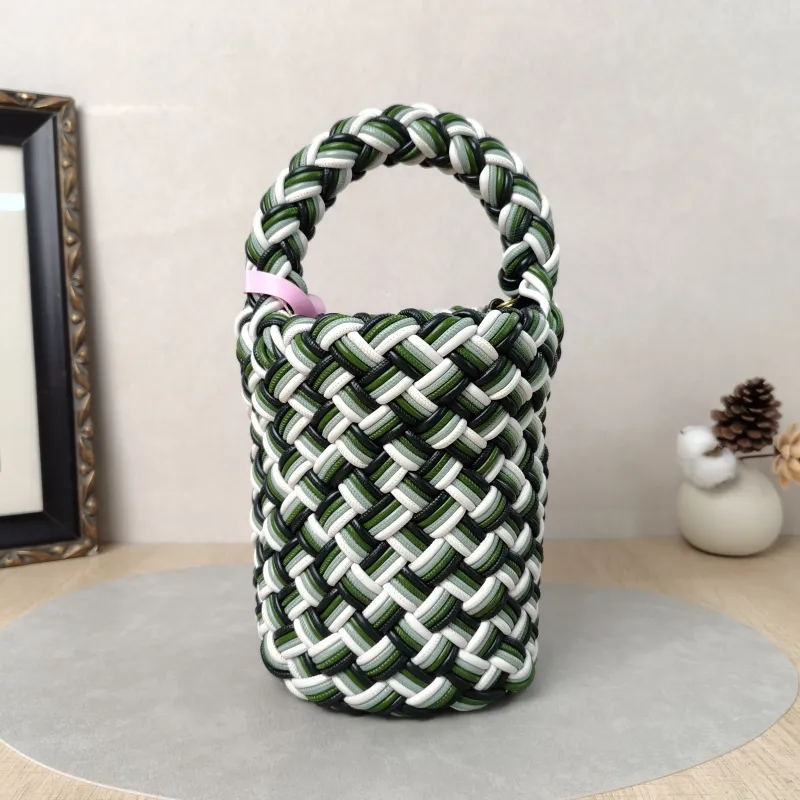 Bottega Veneta Shoulder Bag Kalimero Woven Bucket Bag Colorblock Lambskin One Size15 × 15 × 20 cm
