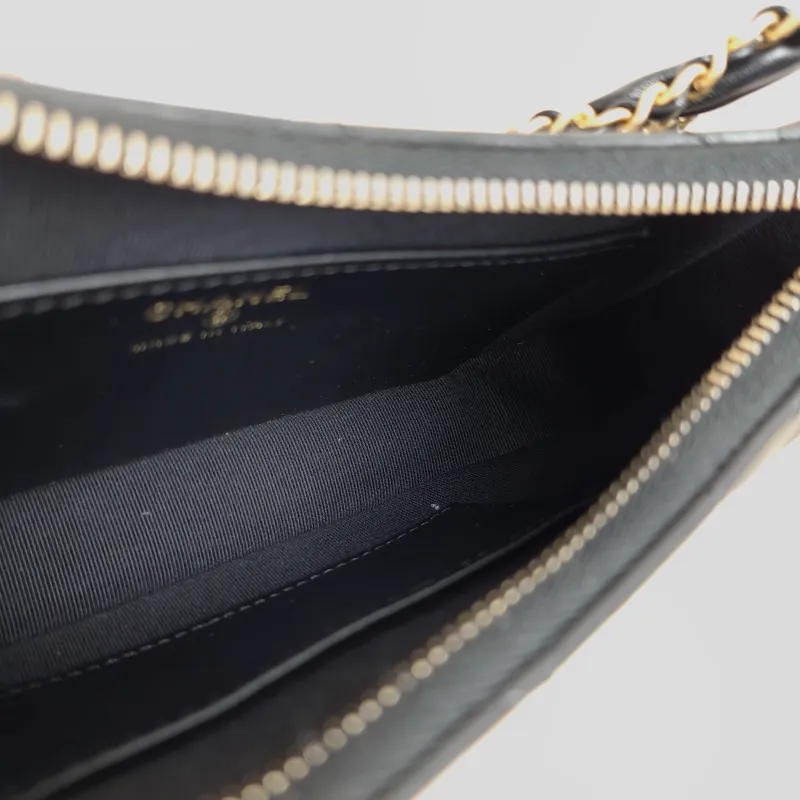 Chanel Shoulder Bag hobo 19 Black Lambskin Small 20 × 4.5 × 13 cm — detail view 10 of 12