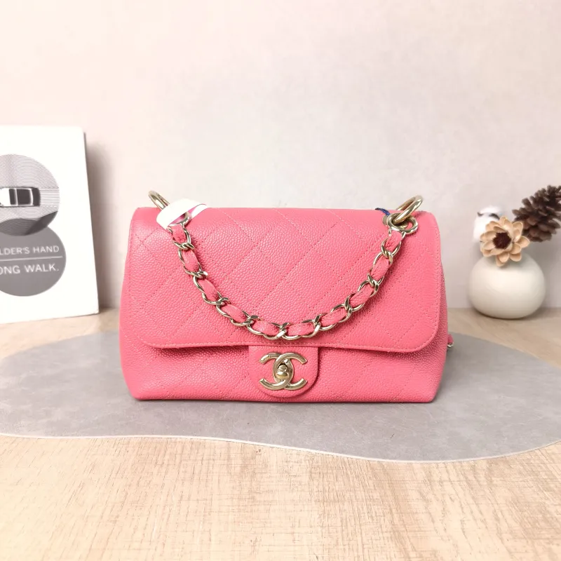 Chanel Crossbody Bag CF Crossbody Bag Red Grained Calfskin One Size 21 × 8 × 13 cm 29