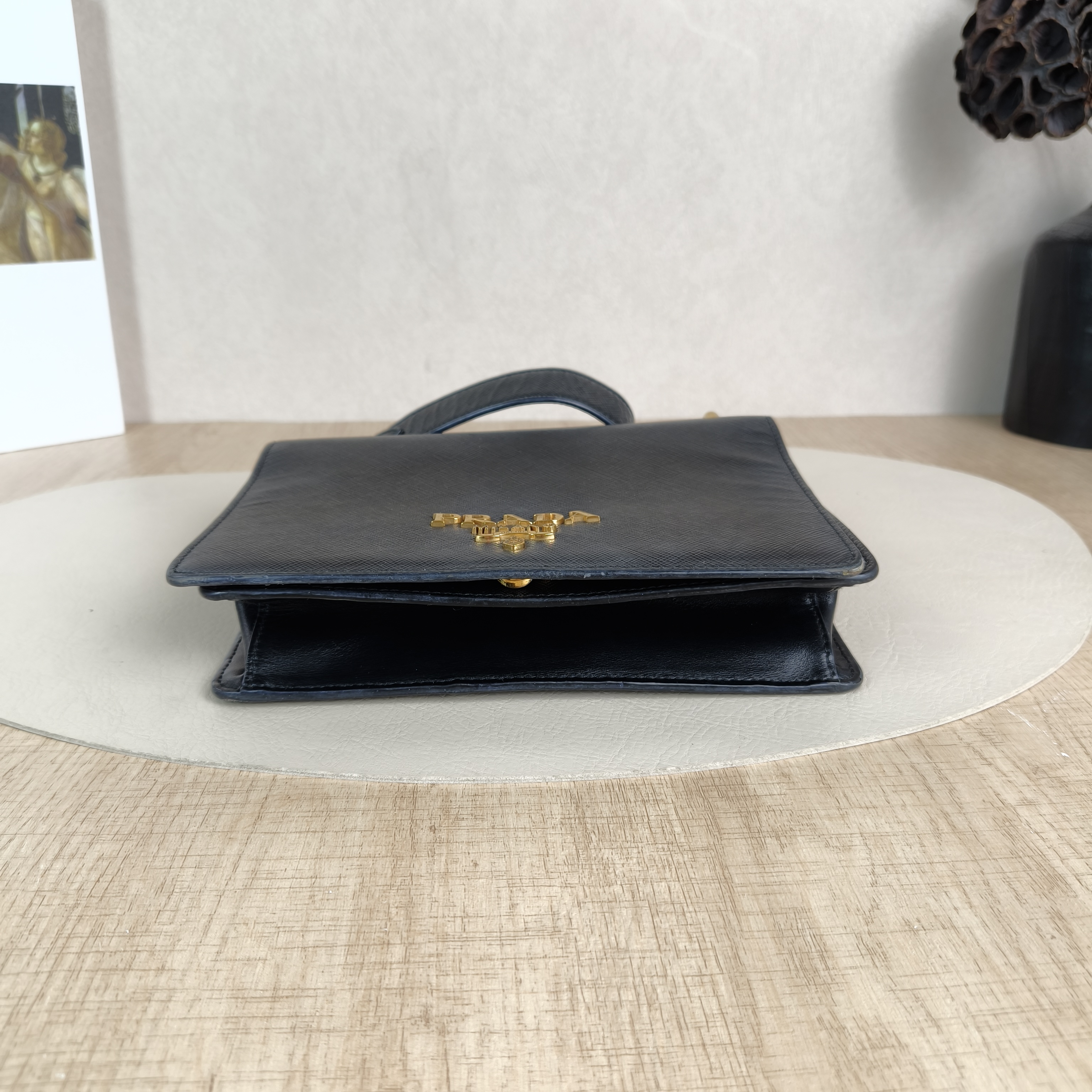 PRADA Crossbody Bag Messenger Bag Crossbody Bag Black Calfskin One Size20 × 5 × 15 cm — cover view 5 of 5