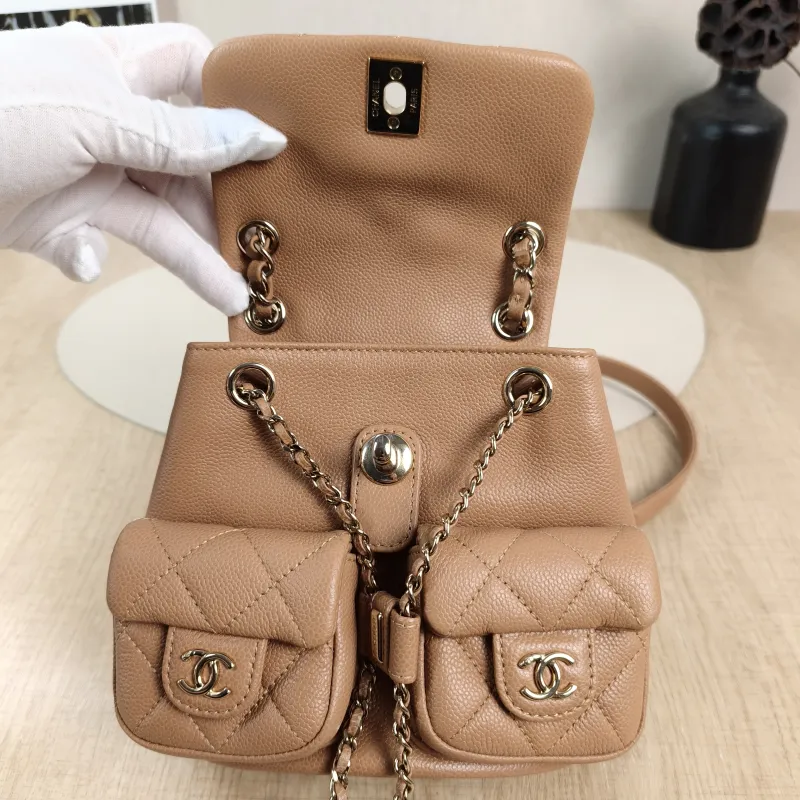 Chanel Backpack Duma Grained Calfskin Small16.5 × 10 × 17.5 cm — detail view 8 of 14