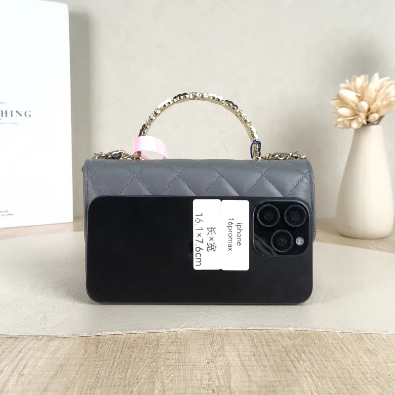 Chanel Crossbody Bag woc Dark Grey Lambskin Mini 17 × 4 × 10 cm — cover view 2 of 5