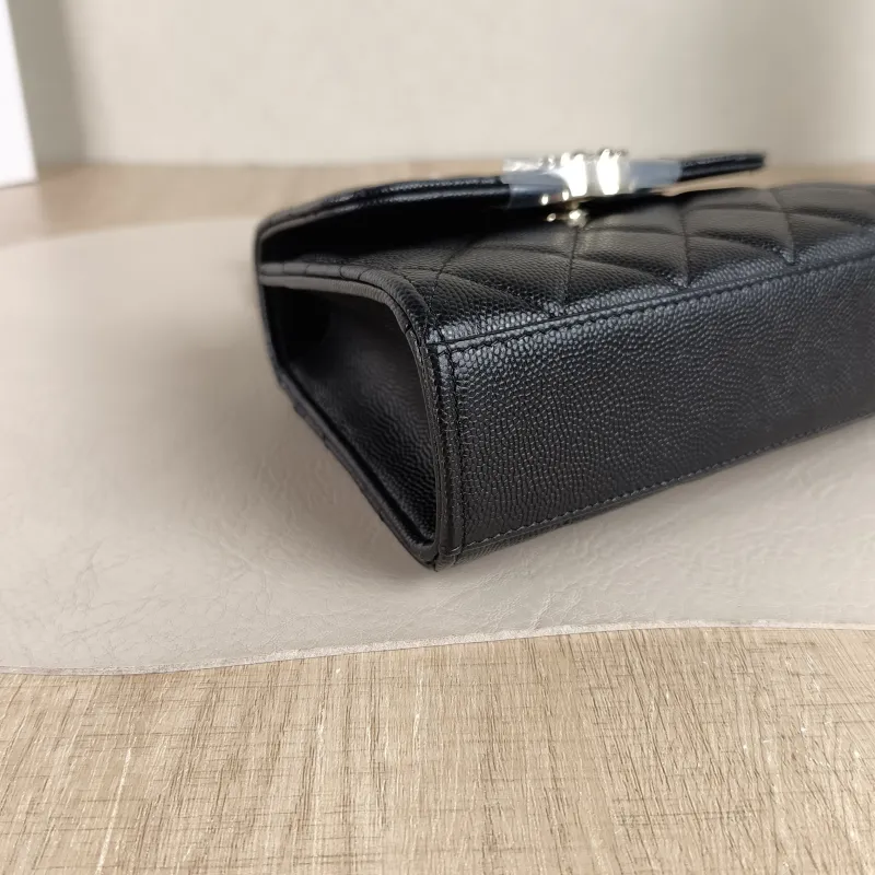 Chanel Crossbody Bag kelly Black Grained Calfskin nano 15 × 5 × 11 cm — detail view 2 of 13