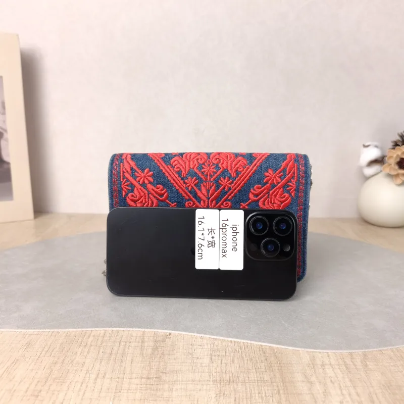 Miumiu Crossbody Bag Red Embroidered Crossbody Bag One Size 18 × 6 × 12 cm — cover view 3 of 5