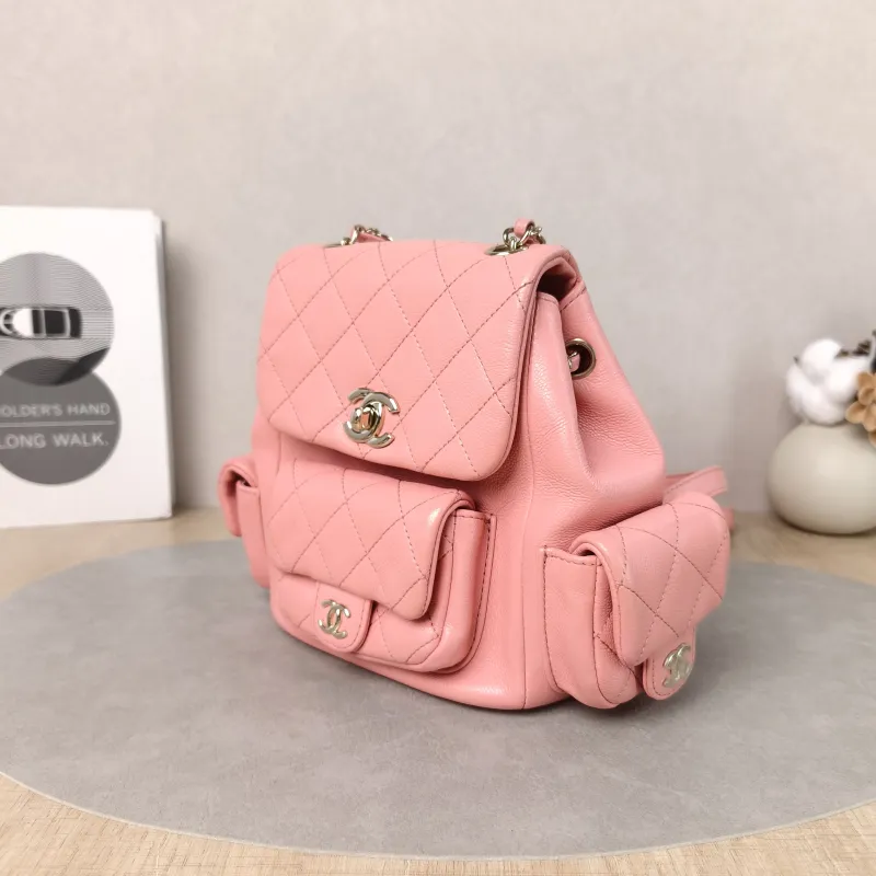 Chanel Backpack duma Pink Calfskin Small 18 × 9.5 × 19 cm — cover view 3 of 6