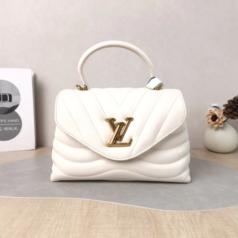Louis Vuitton Crossbody Bag New Wave Hold Me Top Handle Bag White Calfskin One Size 23 × 10 × 15 cm