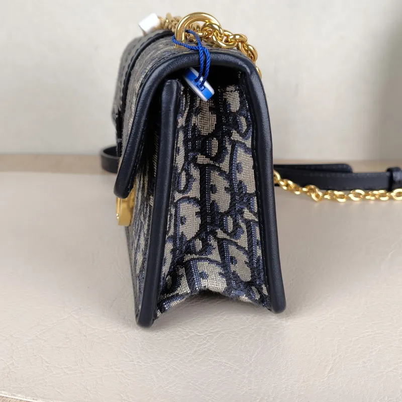 DIOR Crossbody Bag30 Montaigne East-West 30Blue Canvas Small21 × 6 × 12 cm — detail view 9 of 12