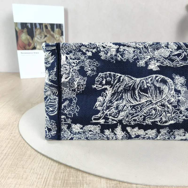 DIOR Top Handle Bag Book Tote Collection · Blue White Canvas Medium 36 × 16.5 × 27.5 cm — detail view 4 of 10