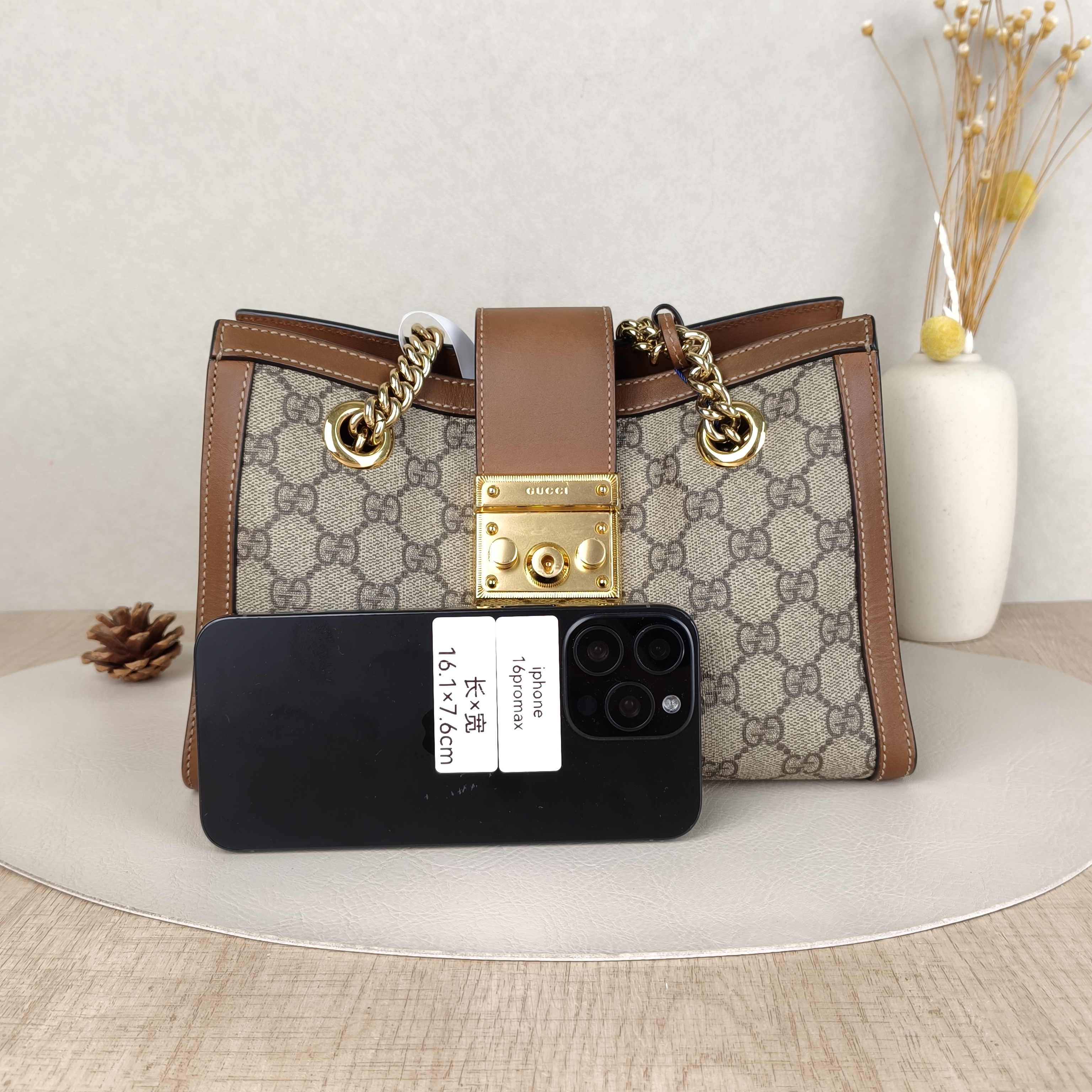 GUCCI Shoulder Bag Padlock Tote Monogram PVC Medium26 × 10 × 18 cm — cover view 4 of 6