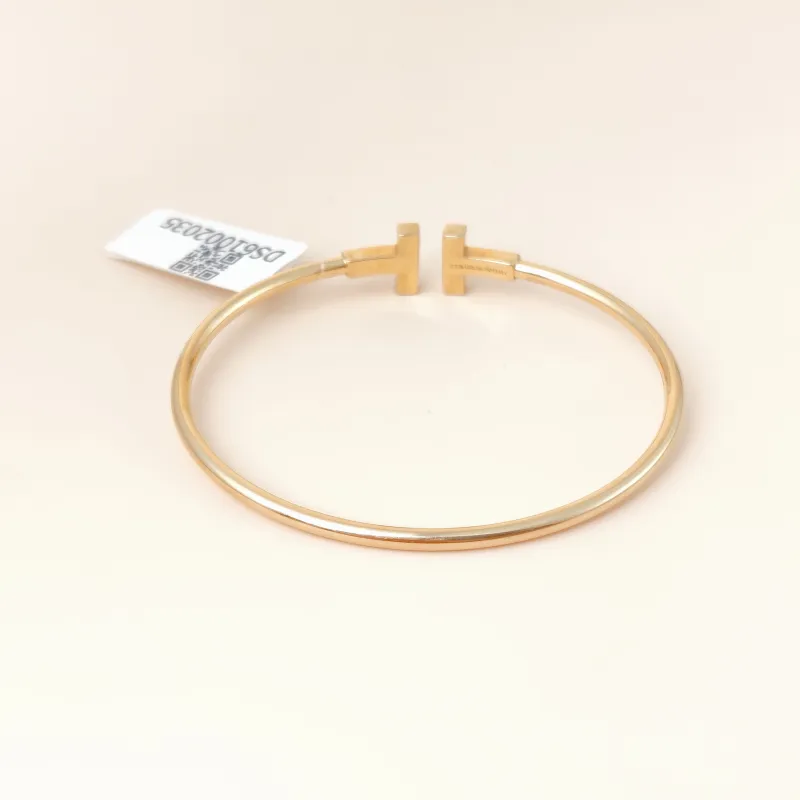 Tiffany&Co. Bangle TC ollection T Rose Gold 18K Diamond One Size 16.2cm — cover view 3 of 9