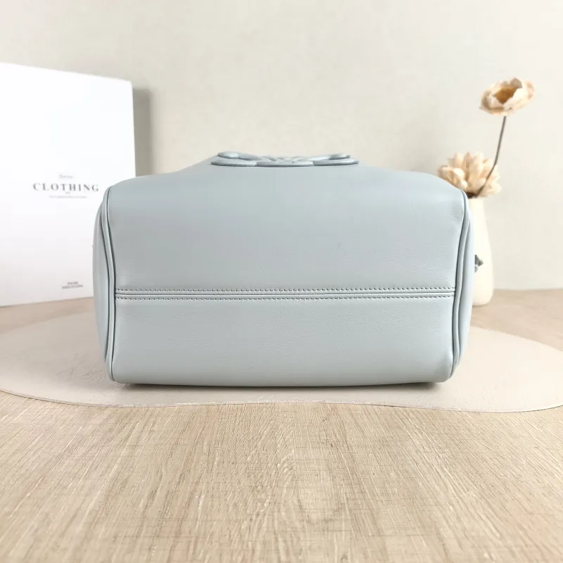 CELINE Top Handle Bag CABAS TRIOMPHE Blue Calfskin Small 22 × 15 × 17 cm — cover view 5 of 5
