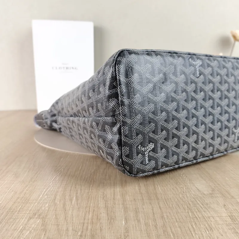 GOYARD Shoulder Bag Boheme Hobo​ Grey ine Canvas Small 43 × 14 × 27 cm — detail view 6 of 8