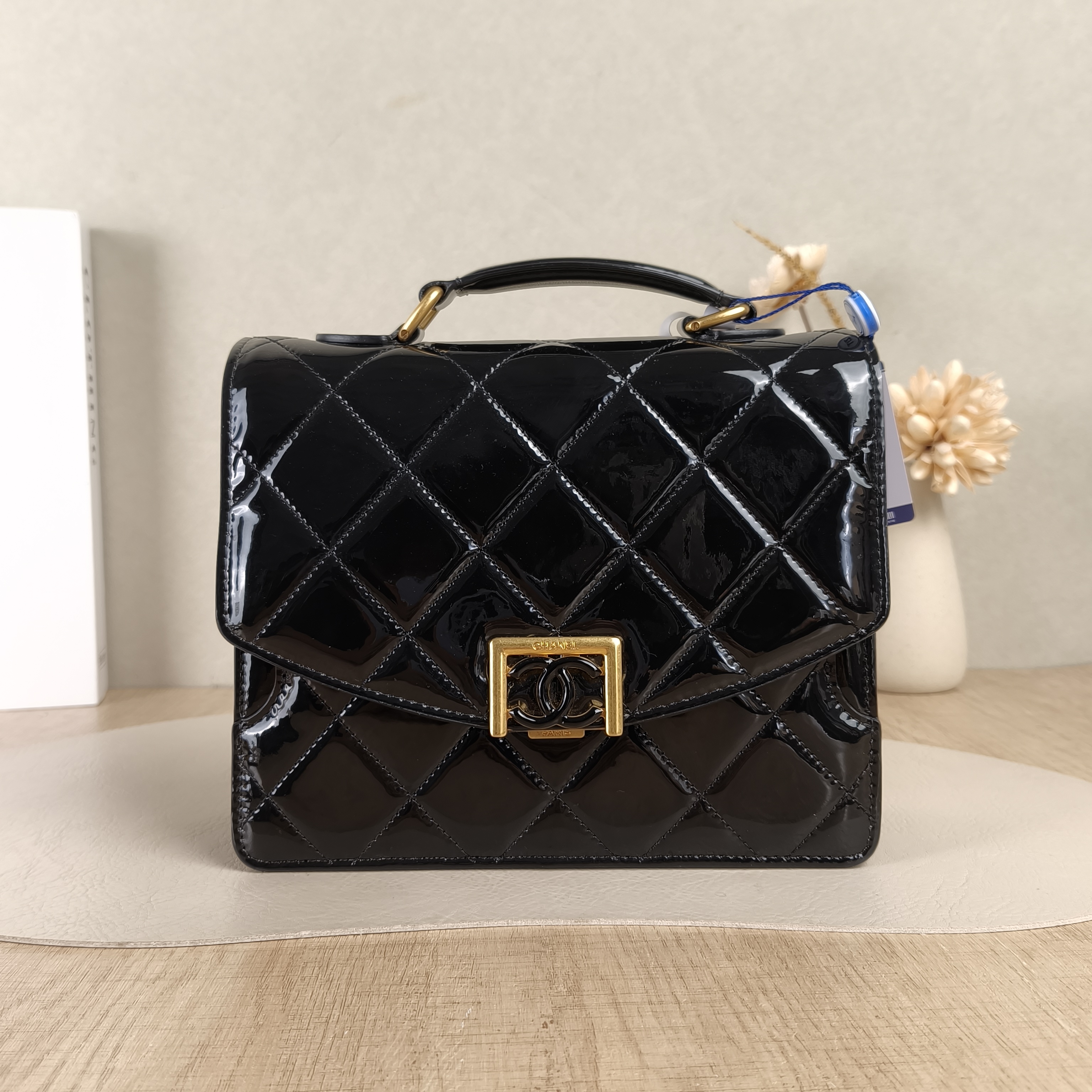 Chanel Top Handle Bag Black
