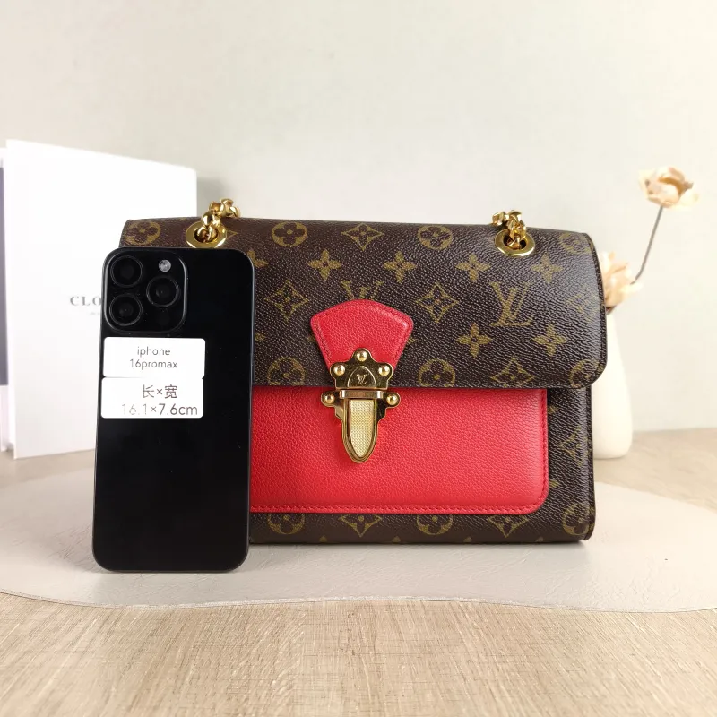Louis Vuitton Crossbody Bag VICTOIRE Red Monogram PVC One Size 27 × 10 × 17 cm — cover view 5 of 5