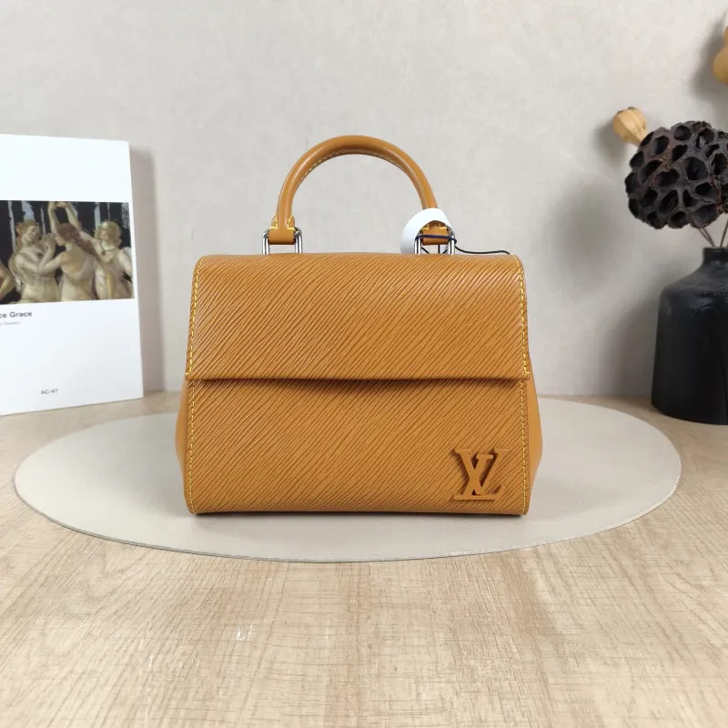 Louis Vuitton Crossbody Bag CLUNY Yellow Epi Embossed Calfskin Mini 20 × 7.5 × 16 cm Leather Tag