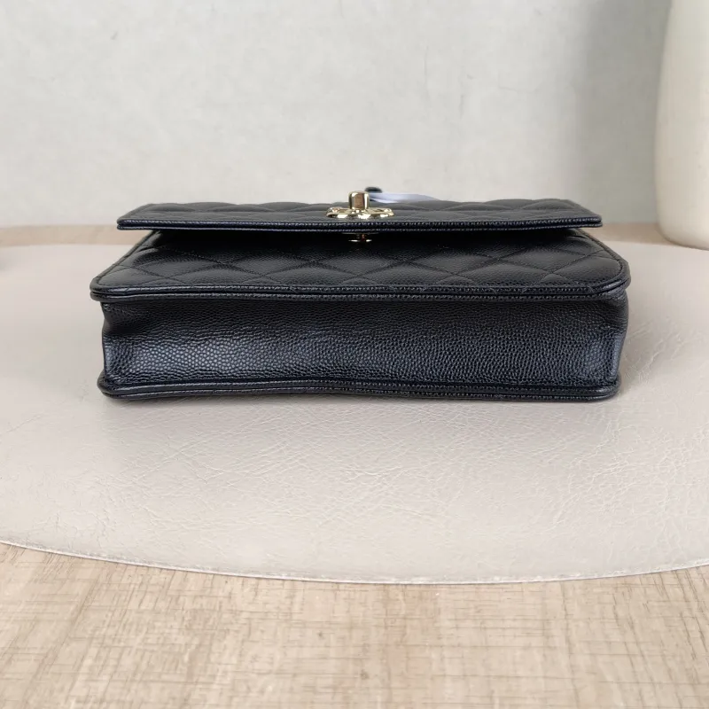 Chanel Backpack Backpack Black Grained Calfskin One Size 18.2 × 4 × 14 cm — cover view 3 of 5