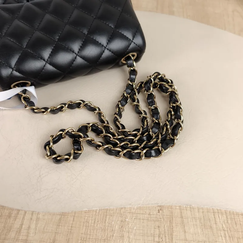 Chanel Crossbody Bag Classic Flap Mini CF Mini Black SL ambskinmini17 × 8 × 13.5 cm — detail view 11 of 13