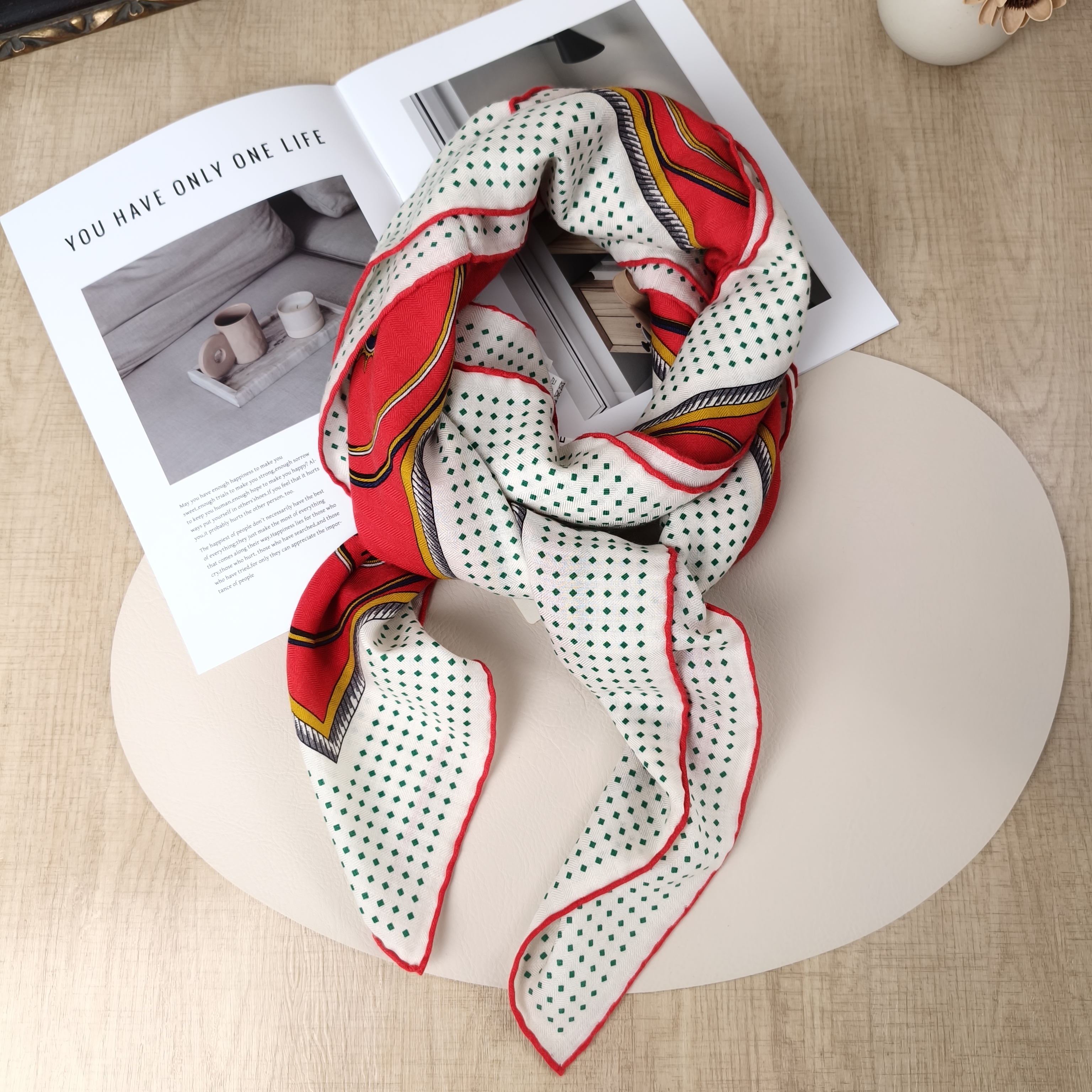 Hermès Colorblock Silk Cashmere One Size140*140