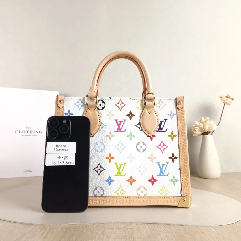 Louis Vuitton Shoulder Bag Onthego Multicolore PVC Small 25 × 11.5 × 19 cm — cover view 3 of 5