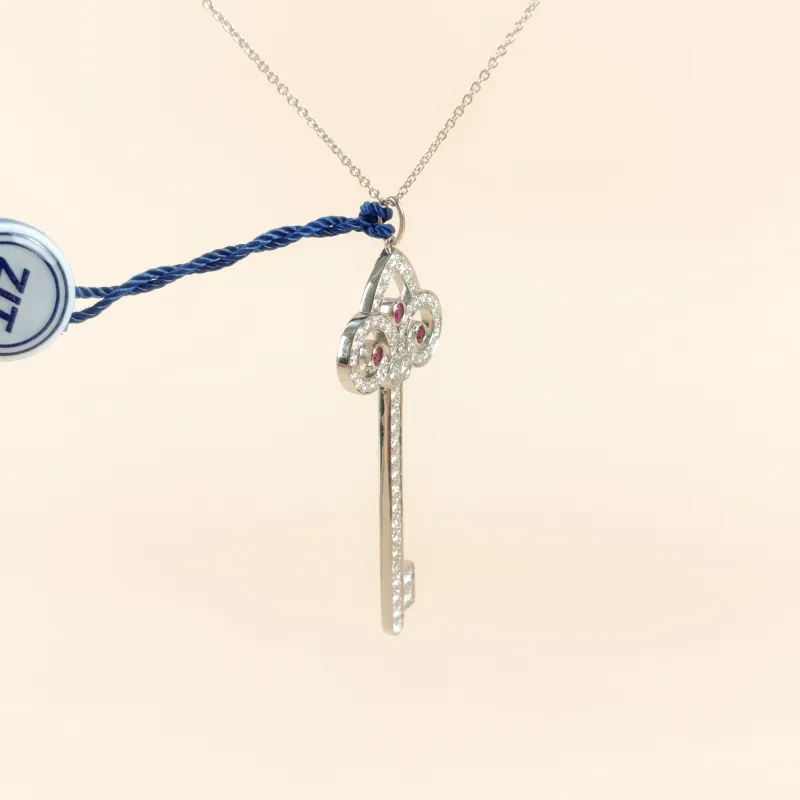 Tiffany&Co. Necklace Keys Collection Necklace Pendant PT950 One Size 45cm 4.8cm — cover view 5 of 8