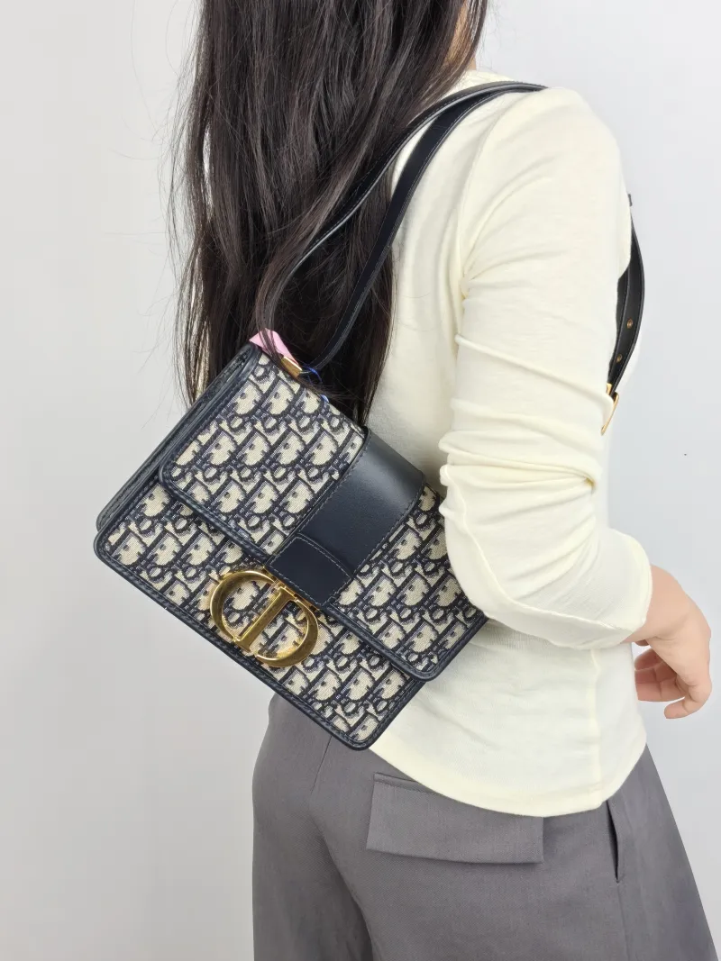DIOR Crossbody Bag 30Montaigne 30 Edition Canvas Medium 24 × 8 × 17 cm — on-model view 2 of 2