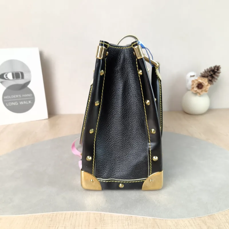 Louis Vuitton Top Handle Bag Suhali Vintage Black Lambskin One Size 36 × 12 × 22 cm — detail view 13 of 13