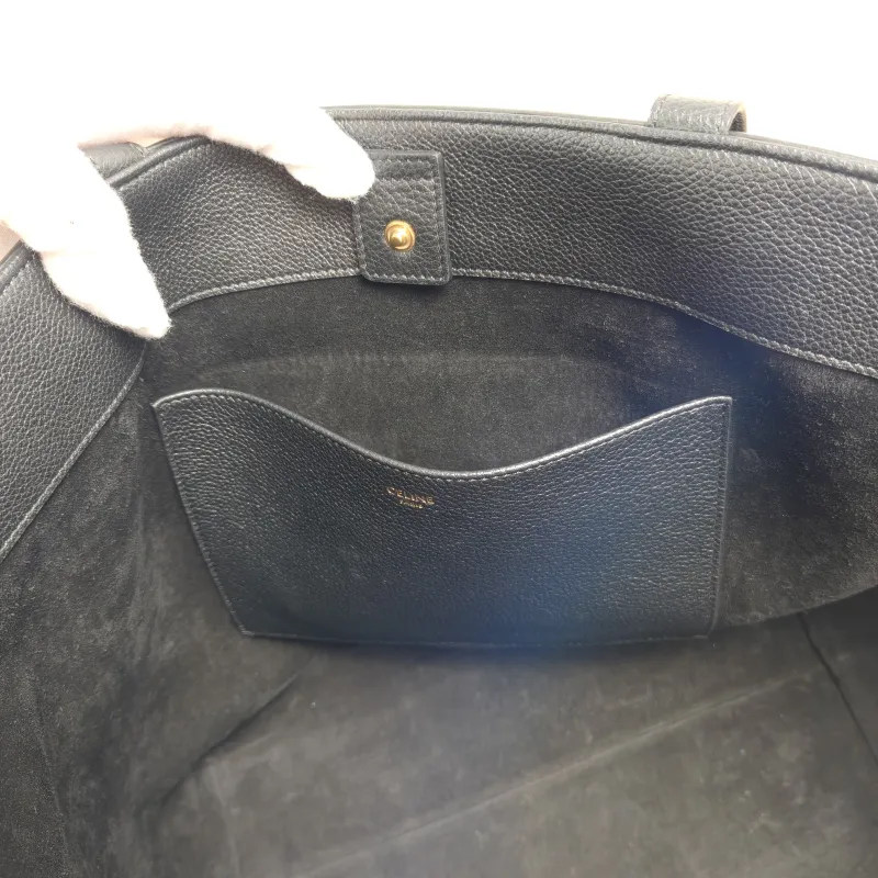 CELINE Shoulder Bag Cabas Anais Tote Bag Black Calfskin Small28 × 12 × 24 cm — detail view 8 of 12