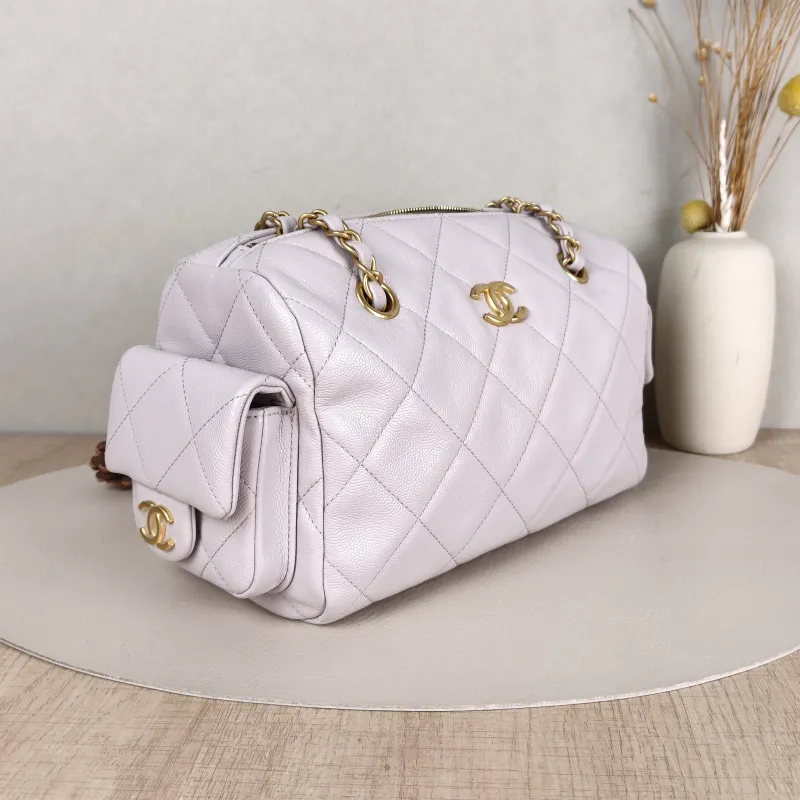 Chanel Shoulder Bag Bowling Bag Calfskin One Size24 × 13 × 15 cm — cover view 3 of 5
