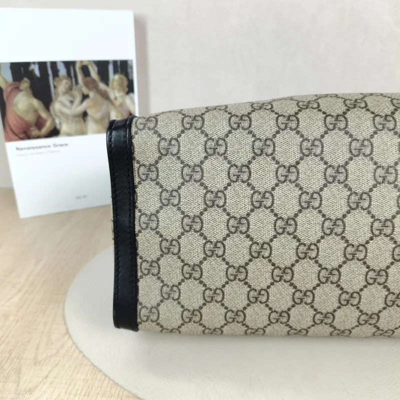 GUCCI Shoulder Bag Padlock Tote Black Monogram PVC 35 × 14 × 23.5 cm — detail view 4 of 10